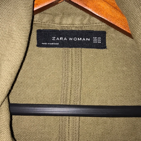 Military Lamb Sleeve leather jacket - XS - Zara - Picture 4 of 4